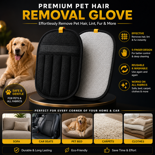 Premium Reusable Pet Hair Removal Mitt
